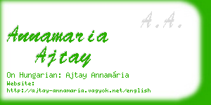 annamaria ajtay business card